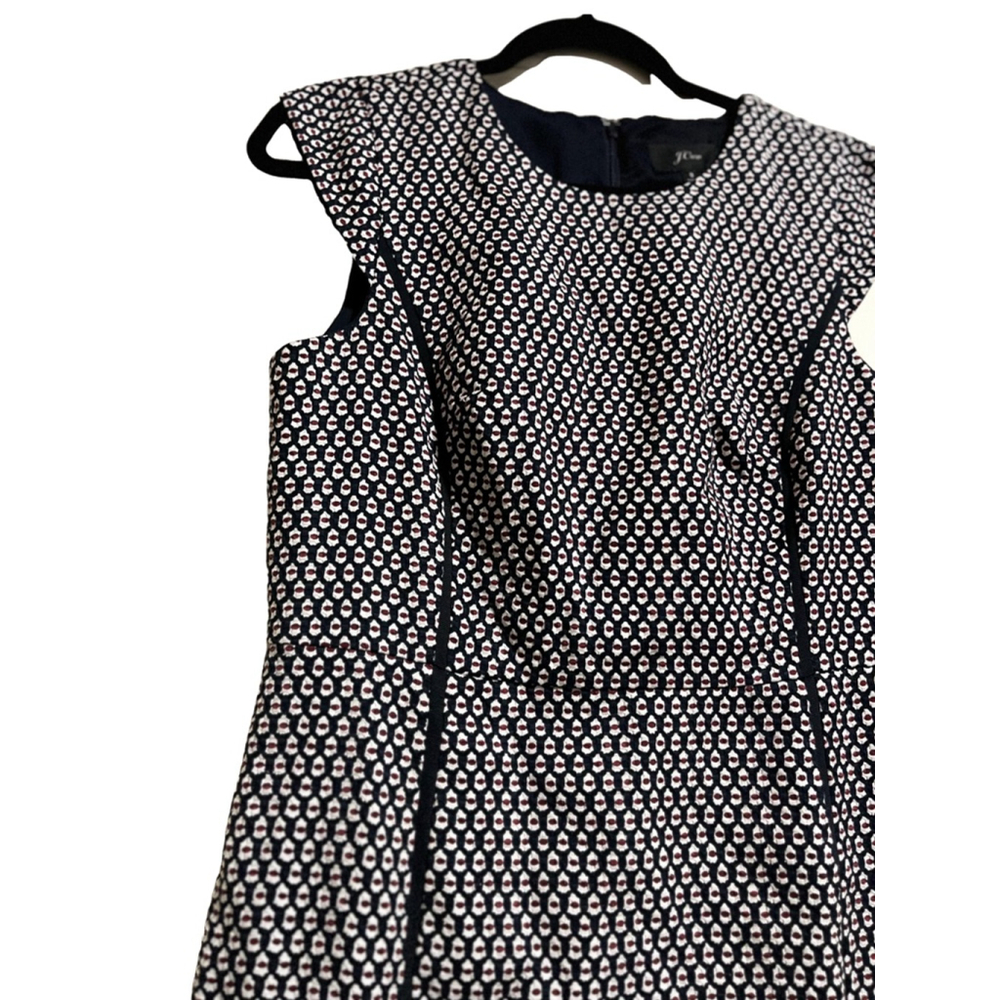 EUC J.Crew Dress Women’s Size 8 Navy and White - Picture 2 of 8